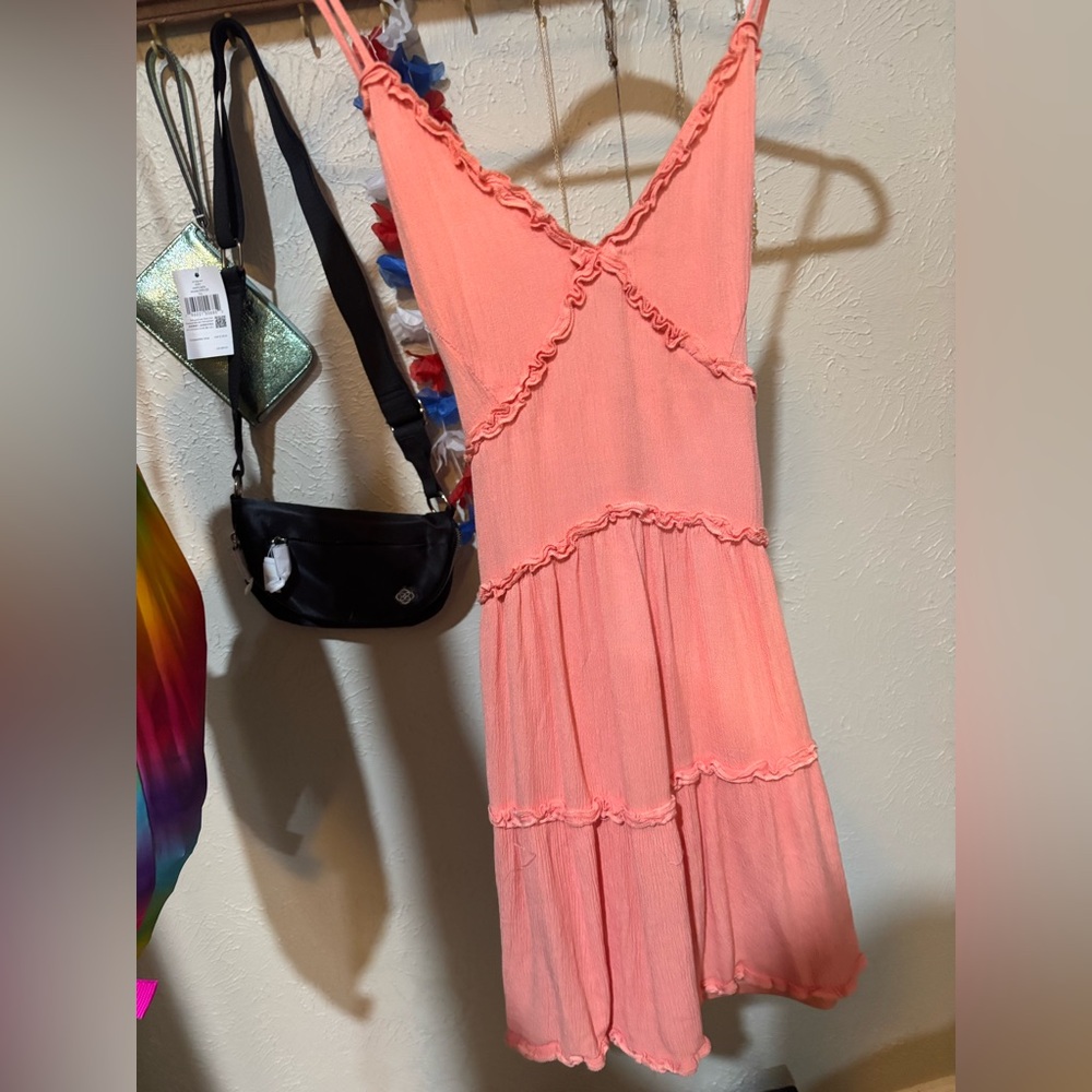 Altar'd State Spaghetti Strap Coral Dress